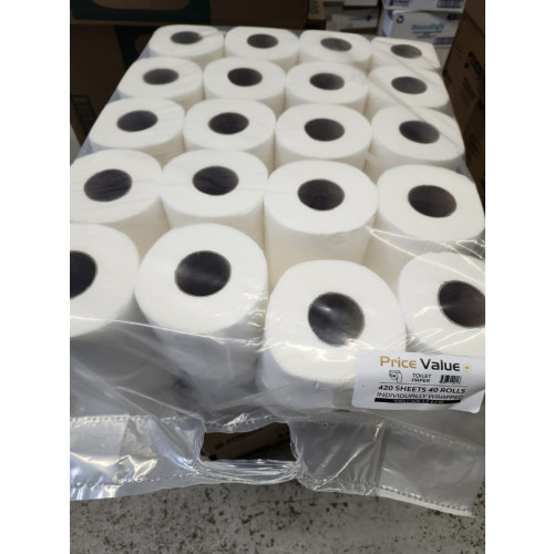 Price Value Toilet Paper 420 sheets 40 Rolls Indvidually Wrapped